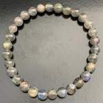 天然石ピンクオパール&ラブラドライトのストラップ