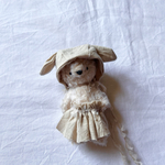 紅茶染めふわくま［８cm］／小さなぬいぐるみ／ハンドメイドミニチュアテディベア