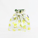 ミモザの花 巾着袋（オフホワイト）