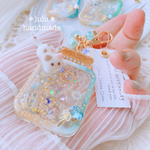 【ꫛꫀꪝ✧‧˚】ゆめかわ猫ちゃんの煌めく海のキーホルダー　ハンドメイドレジン　キーホルダー　ハンドメイドキーホルダー　シャカシャカキーホルダー　シャカシャカ　シェイカー　ゆめカワ　猫　海　夏