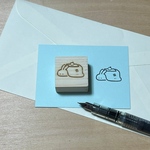 手作りスタンプ　うさぎ　こたつ