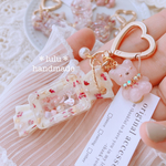 【ꫛꫀꪝ✧‧˚】Flower Candyのシャカシャカキーホルダー　ハンドメイドレジン　キーホルダー　ハンドメイドキーホルダー　シャカシャカキーホルダー　シャカシャカ　シェイカー　キャンディ　飴