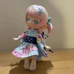 アンティーユサイズ 浴衣ドレス 紫陽花ブルー