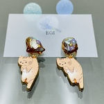 SDGs シーグラスと猫ピアス/イヤリング
