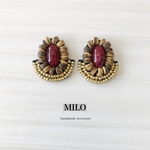 ruby chocolate  ビーズ刺繍ピアス/イヤリング