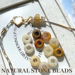 ☆再入荷【4pcs】天然石ロンデルビーズ　イエロージェイド