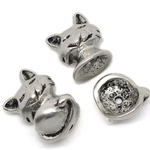 猫×ビーズ用チャーム*シルバーカラー*5個セット*直輸入