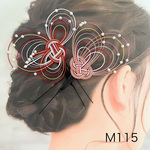 水引髪飾り　着物の髪飾り　金銀赤ピンク　浴衣　振袖　訪問着　和装髪飾り　M115