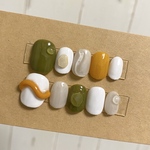 【ベリーショート】ネイルチップ　カラフルネイル　#現品販売　