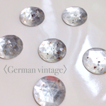  〈German vintage〉 クリア×マルチカラー アクリルカボション  (6個)