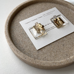 ガラス 天然石 ゴールド(ピアス/イヤリング)