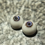 8mm 蝶の翅の標本の小さなドールアイ【ルリシジミ】 石膏レジンアイ