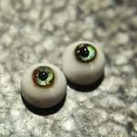 8mm 蛾の翅の標本の小さなドールアイ【ニシキオオツバメガ】 石膏レジンアイ