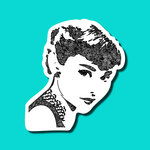 オリジナルステッカー(オードリー・ヘップバーン)
