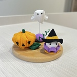【つまみ細工】ハロウィン　かぼちゃ　おばけ　仮装