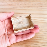 ミニチュア雑貨 ウッドボックス エイジング加工 かすれ ナチュラルベージュ