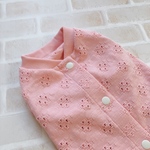 犬服 M ソルメッシュ いちごミルク バックオープン(背中開き) ✨送料無料✨