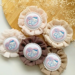 ふわふわシフォン♡マタニティロゼット / マタニティマーク / マタニティキーホルダー / パール付き/ 両面マタニティマーク