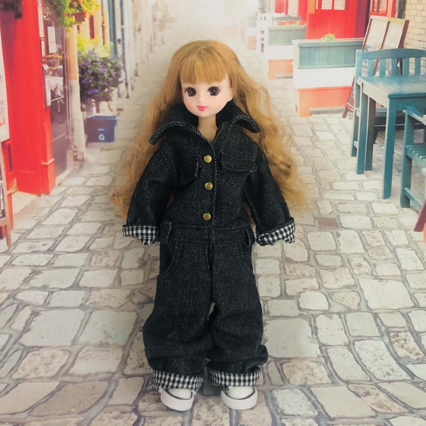 22センチドール☆1/6ドールアウトフィット☆ツナギ オーバーオール