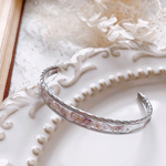 紫陽花バングルsilver𓂃❁⃘𓈒𓏸  レジン   レジンバングル    ドライフラワー