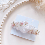 ヘアクリップcircle  half   flower✿.•¨レジンヘアクリップ   ヘアクリップ   レジン