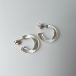 クリアフープ樹脂ピアス・ピアス・ノンホールピアス