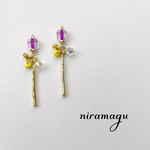 inner color beads＊gold stick pierce