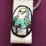 刺繍キーホルダー（コザクラインコ）