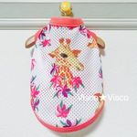 再販③ サイズ限定！犬服 トロピカルジラフ🦒メッシュタンク😆