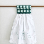 刺し子が素敵な　さらしのお手拭き　