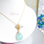 blue chalcedony ペンダントネックレス