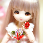 オビツ11サイズ 蓮の花の指輪と折り鶴のネックレス