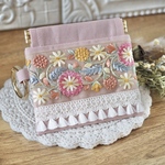 《インド刺繍リボン》ミニポーチ