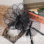 ♡syhaha様専用♡ ハロウィン～魔女マダム･ブラックのエレガントトークハット1～ ペット用アクセサリー ペット用チョーカー ペット用ハット 帽子 犬 猫 薔薇 撮影会