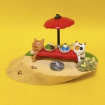 庭園でかき氷