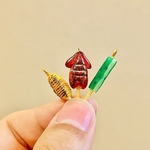 屋台おつまみセット ピアス/イヤリング(焼きとうもろこし、いかやき、冷やしきゅうり)