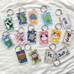 筆文字お名前キーホルダー4点セット