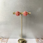 Vintage 80s retro red flower earrings レトロ ヴィンテージ 赤いお花 イヤリング