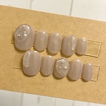  【ベリーショート】ネイルチップ　ちゅるんネイル　#現品販売　