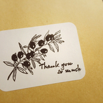オリーブBranchのthank you so much 2点セット ① 消しゴムはんこ 