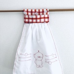 刺し子が素敵な　さらしのお手拭き　