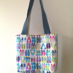 ラミネートミニトートバック☆送料無料☆シューズ白