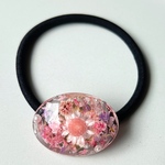 お花のヘアゴム(華やかピンク)
