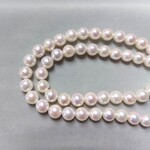 あこや真珠　8-8.5mm　40cm連　ピンク　変形・キズ・エクボ・突起あり　※現品限り