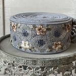 [実物のお色味と違う場合があります] インド刺繍リボン　花　インド刺繍　スパンコール　刺繍リボン　リボン　りぼん　※10月8日よりゆうパケットにて発送