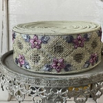 [実物のお色味と違う場合があります] インド刺繍リボン　花　インド刺繍　スパンコール　刺繍リボン　リボン　りぼん　※10月8日よりゆうパケットにて発送