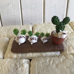 ガラスのサボテンオブジェ(ごまさぼちゃん) D