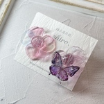 ピアス 蝶々と魔法花の囁き ピンク
