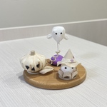 新作【つまみ細工】ハロウィン　かぼちゃ　おばけ　仮装