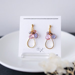 Grain color miniフープ「紫陽花」ピアス・イヤリング